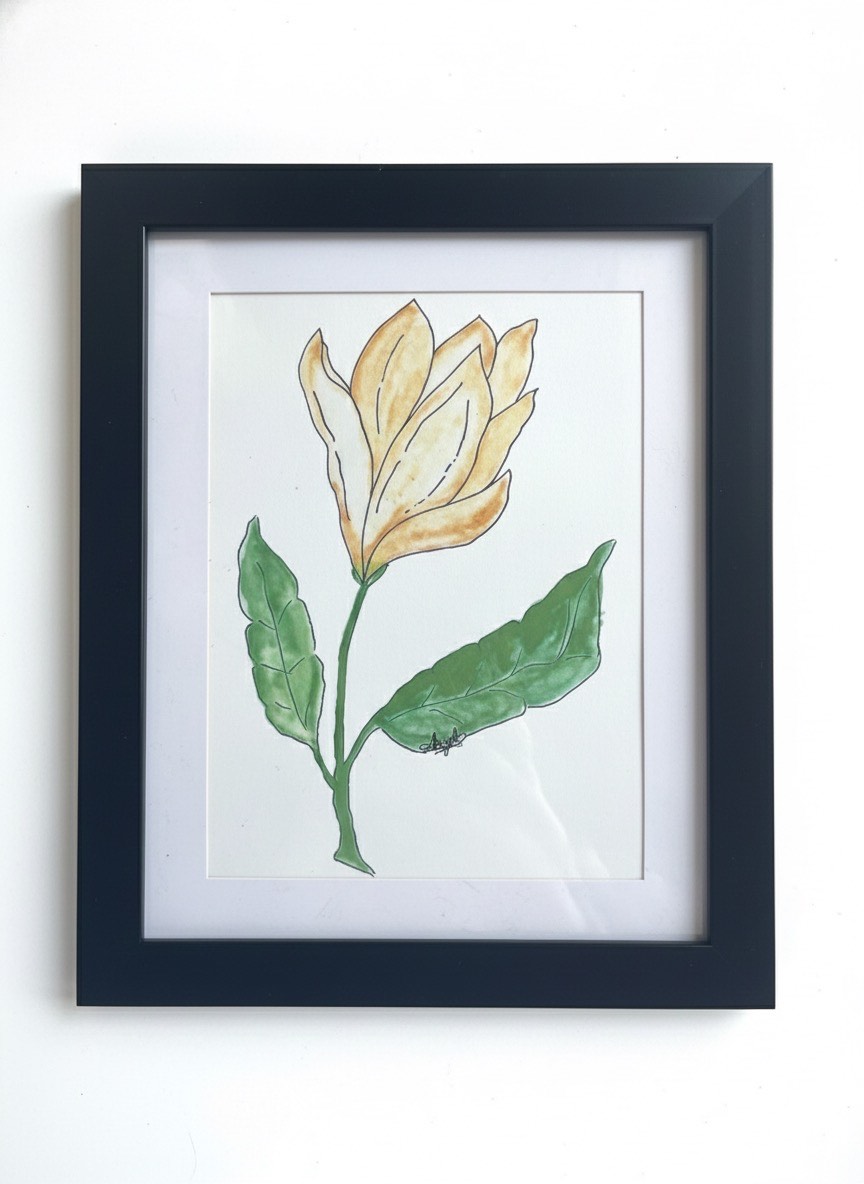 Watercolor Magnolia