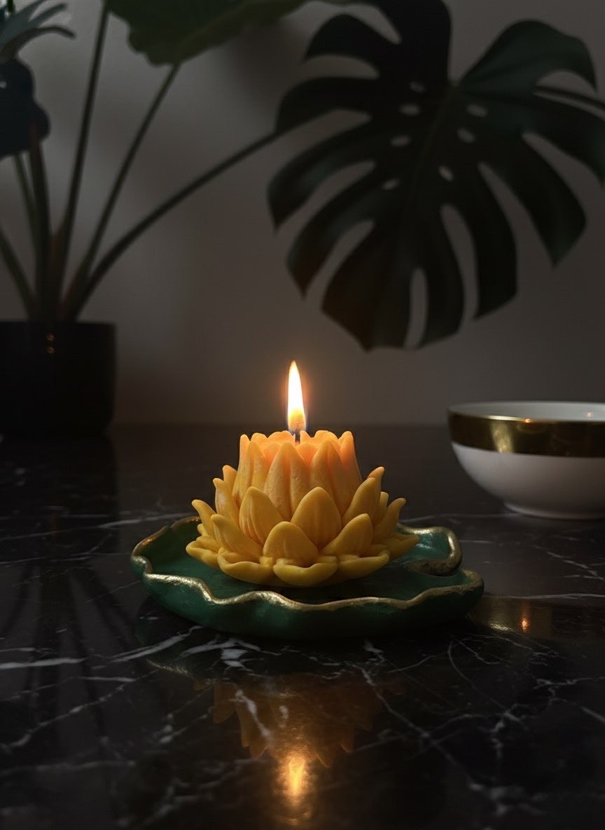 Lotus Candles- Pack of 2 - Image 4