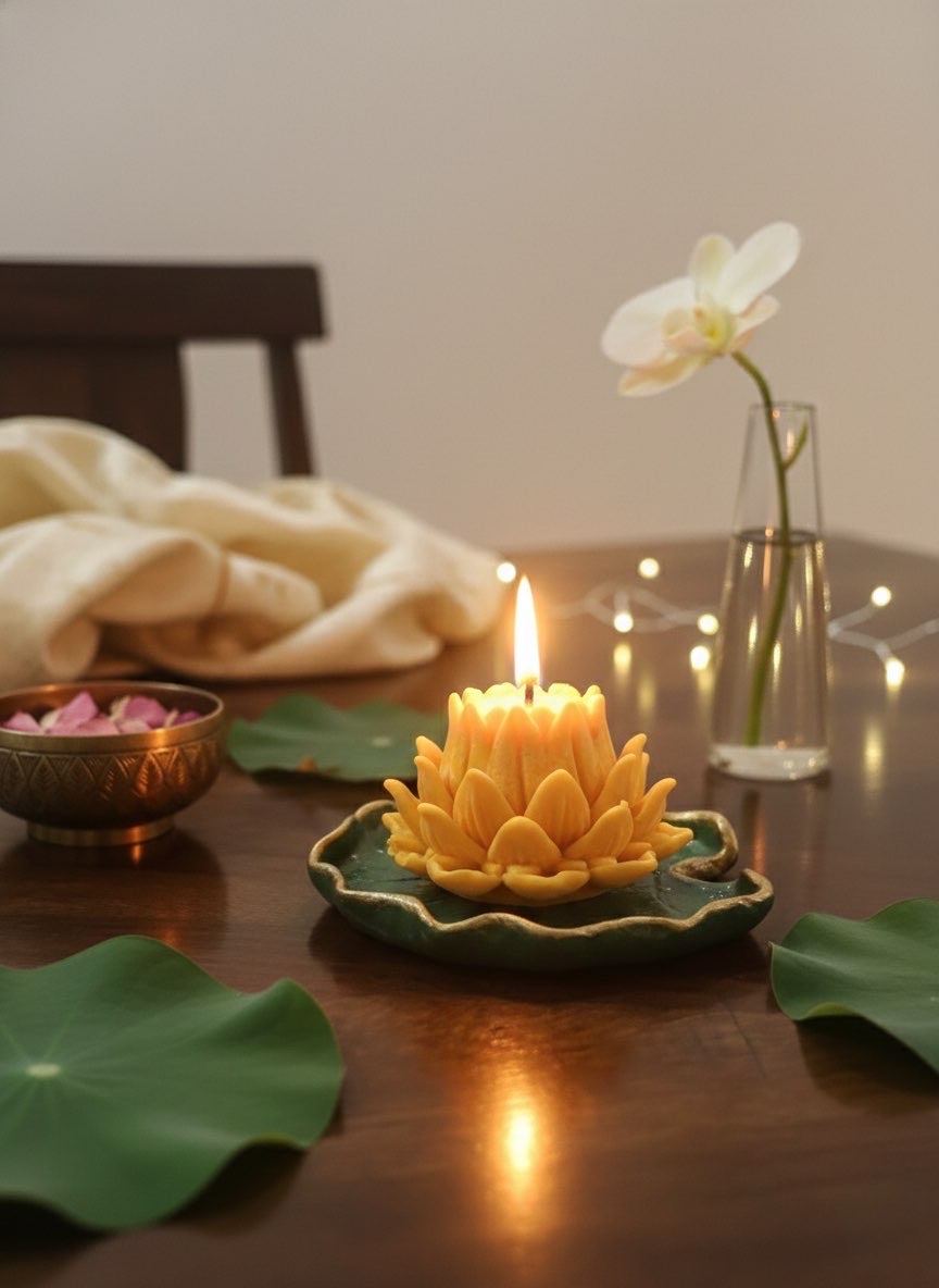 Lotus Candles- Pack of 2