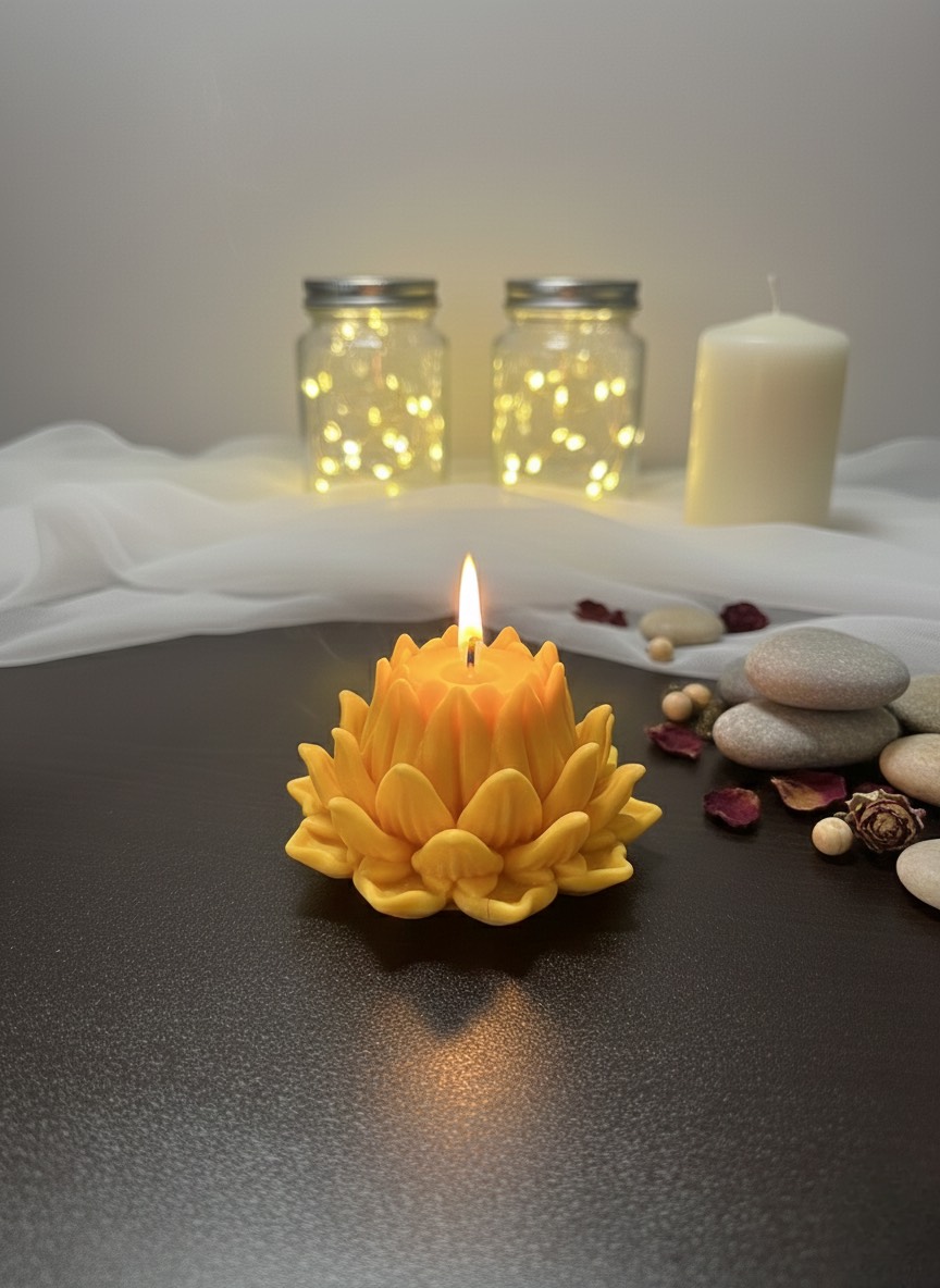 Lotus Candles- Pack of 2 - Image 2