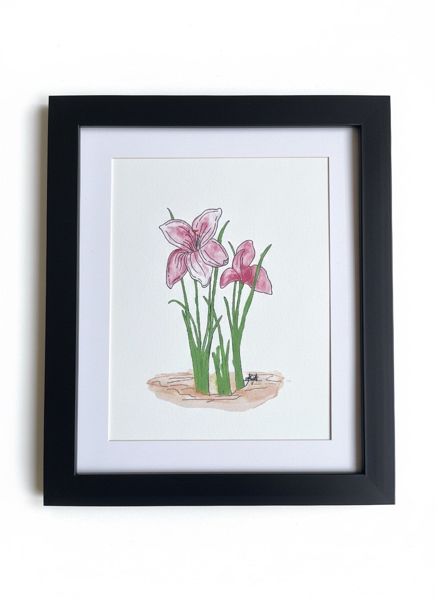 Pink Lily Art Print